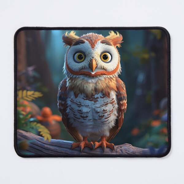 Item preview, Owl Jolson sits on a branch, amazed designed and sold by SweetRossel.