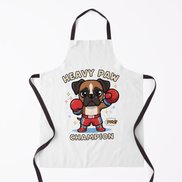 Item preview, Heavy Paw Champion – Kawaii Chibi Boxer Dog in Boxing Glov designed and sold by Snackwear Apparel.