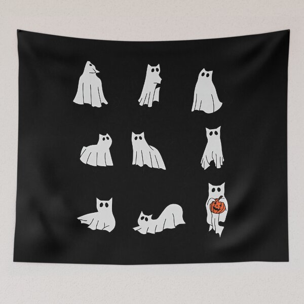 Item preview, Cute Ghost Cat Funny Halloween Outfit Costumes 		 designed and sold by kriwolnkweguq.