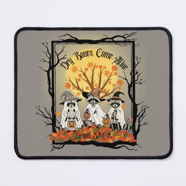 Item preview, Halloween Dry Bones Come Alive Skeleton Racoons Trick or Treat Ezekiel 37: 4-5 Stamp designed and sold by Forevermore.