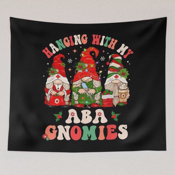 Aperçu de l'œuvre Passer du temps avec mes gnomes ABA Thérapie ABA de Noël mignonne créée et vendue par diahtshel.