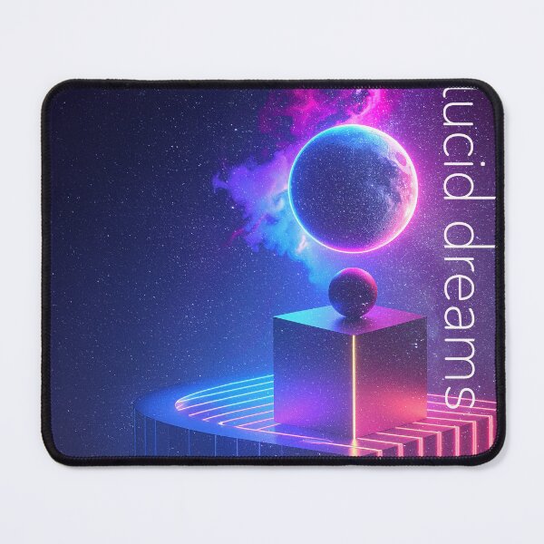 Item preview, Lucid dreams design in synth-wave glowy vibe designed and sold by WearTheTexts.