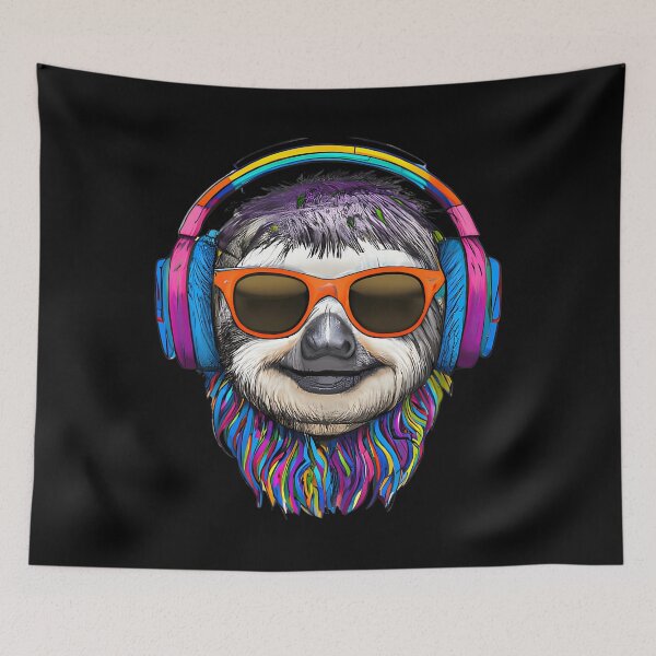 Item preview, Colorful Cool Lazy Punk Sloth Music 		 designed and sold by cistmallisg.