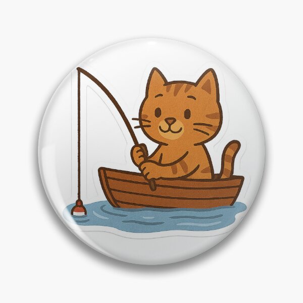 Item preview, Cartoon Cat Fishing designed and sold by Topratedgifts.