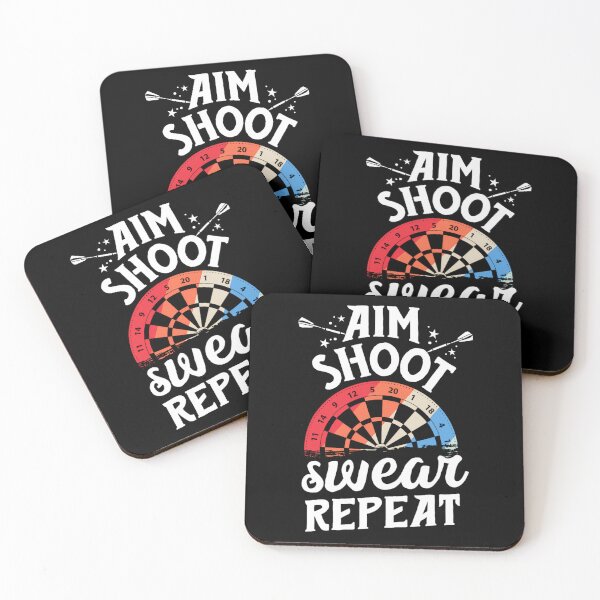Item preview, Funny Dart League Dart Player 	 Aim Shoot Swear Repeat 		 designed and sold by shopenfadhzy.