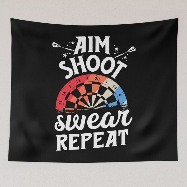 Item preview, Funny Dart League Dart Player 	 Aim Shoot Swear Repeat 		 designed and sold by shopenfadhzy.