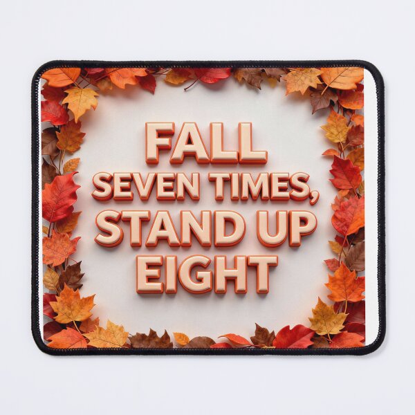 Item preview, Fall Seven Times Stand Up Eight – Motivational Quote Design designed and sold by GogoVibes.