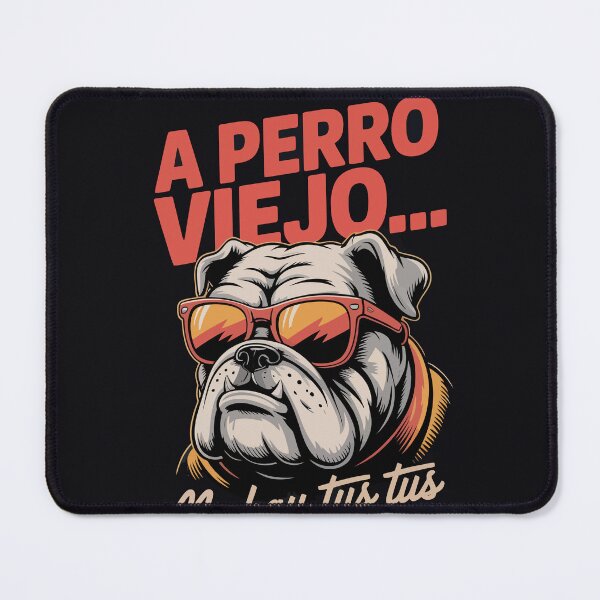 Item preview, Old Dog New Tricks Spanish Phrase | Sassy Bulldog Sunglasses Tee designed and sold by Apparel Fashion.