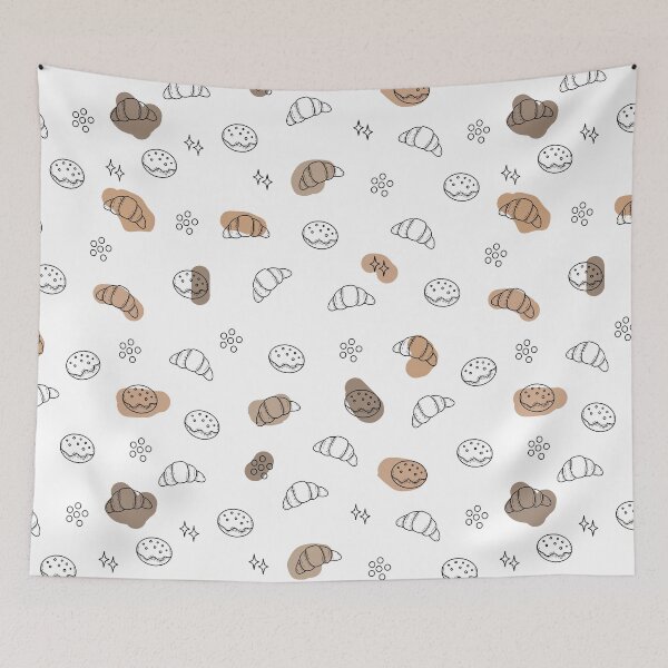 Item preview, Croissant Coffee Doodles Pattern – Cute French Pastry Design designed and sold by AestHenni17.
