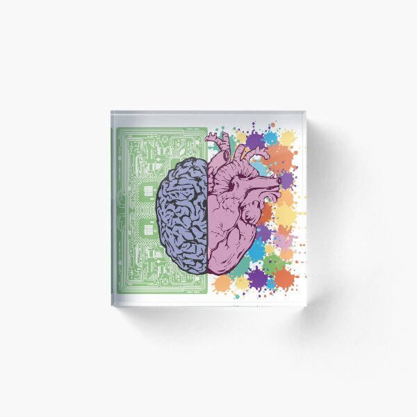 Brain and technology biotechnology color colorful Acrylic Block