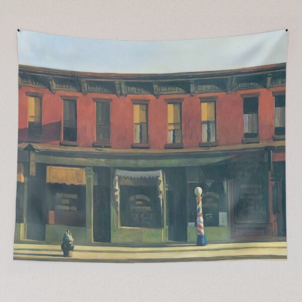 Item preview, Early Sunday Morning By Edward Hopper designed and sold by andrescastillRO.