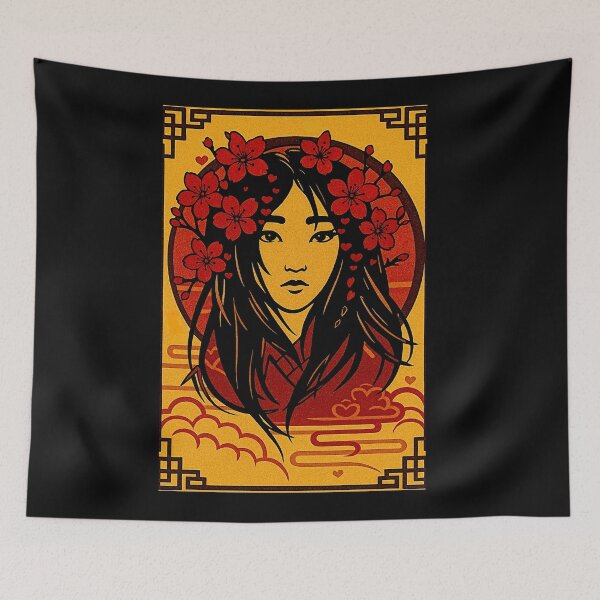 Item preview,  The woman and the cherry flowers #1 designed and sold by Helios Be. Lavsh.