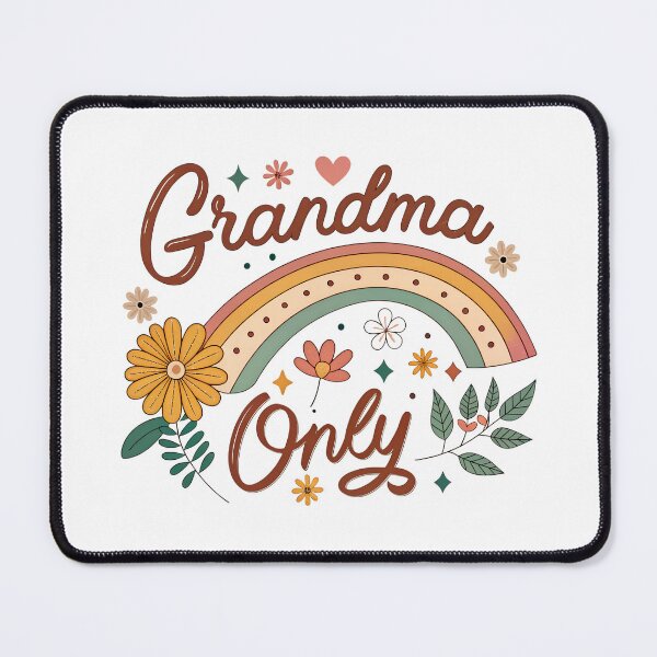 Item preview, Grandma Vibes Only – Retro Typography Floral Design designed and sold by VividOrganica.