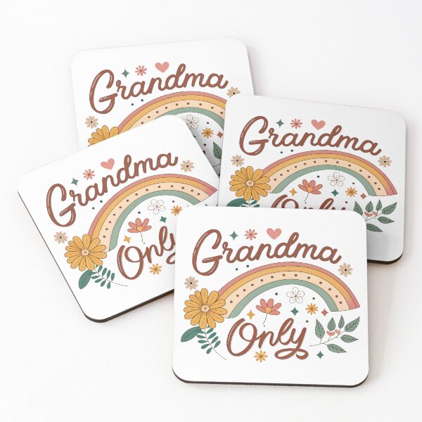 Item preview, Grandma Vibes Only – Retro Typography Floral Design designed and sold by VividOrganica.