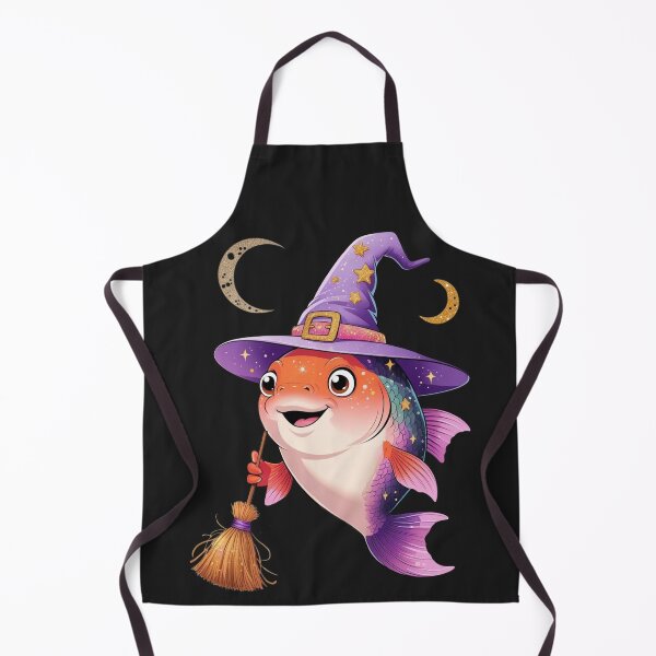 Item preview, Cute witch fish with purple hat and glow designed and sold by DariaCraft.