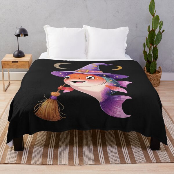 Item preview, Cute witch fish with purple hat and glow designed and sold by DariaCraft.