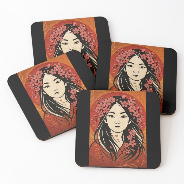 Item preview, The woman and the cherry flowers #2 designed and sold by Helios Be. Lavsh.
