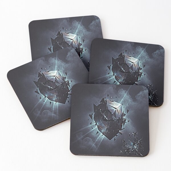 Item preview, Ethereal Metalcore Fan Aesthetic — Dark Fractured Geometry Poster designed and sold by NovaThreads Studio.