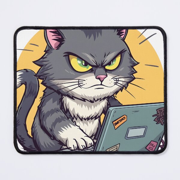 Item preview, Mad Coding Kitty designed and sold by ArtsyWishesShop.
