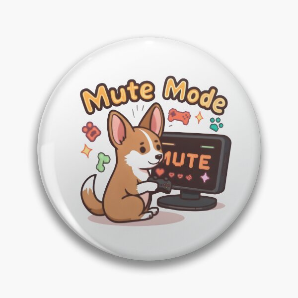Item preview, Mute Mode – Kawaii Basenji Gamer Dog Design designed and sold by Snackwear Apparel.