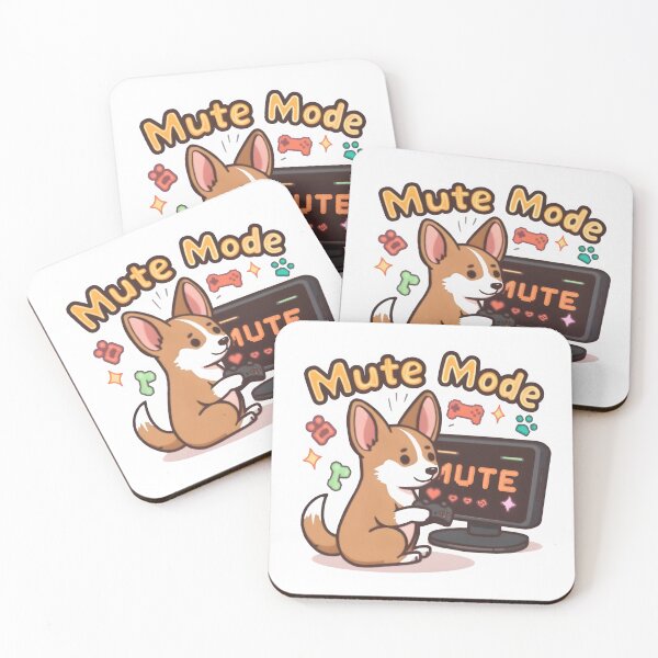 Item preview, Mute Mode – Kawaii Basenji Gamer Dog Design designed and sold by Snackwear Apparel.
