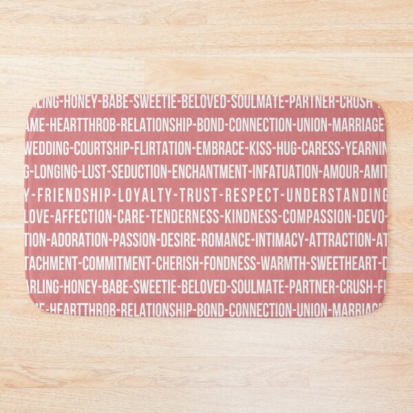 Item preview, Love word chain typography design designed and sold by DFLC Prints.