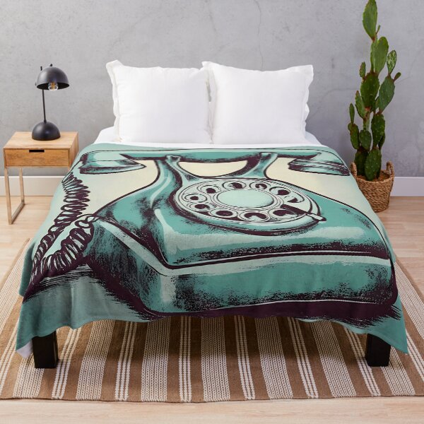 Item preview, Retro Teal Rotary Phone designed and sold by LanaGustavsson.