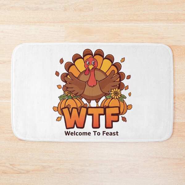 Item preview, Thanksgiving Turkey Tee – WTF Welcome to Feast Funny Fall Shirt designed and sold by Zyorakhi Fashion.