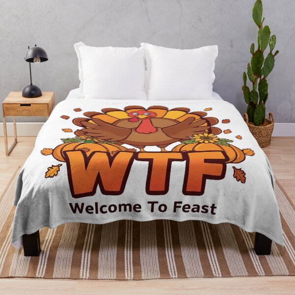 Item preview, Thanksgiving Turkey Tee – WTF Welcome to Feast Funny Fall Shirt designed and sold by Zyorakhi Fashion.