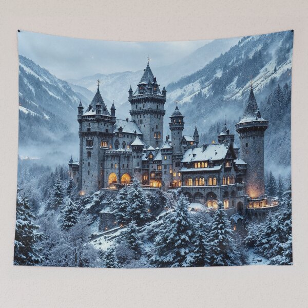 Item preview, Castle in the Winter Forest designed and sold by Palatinasart.