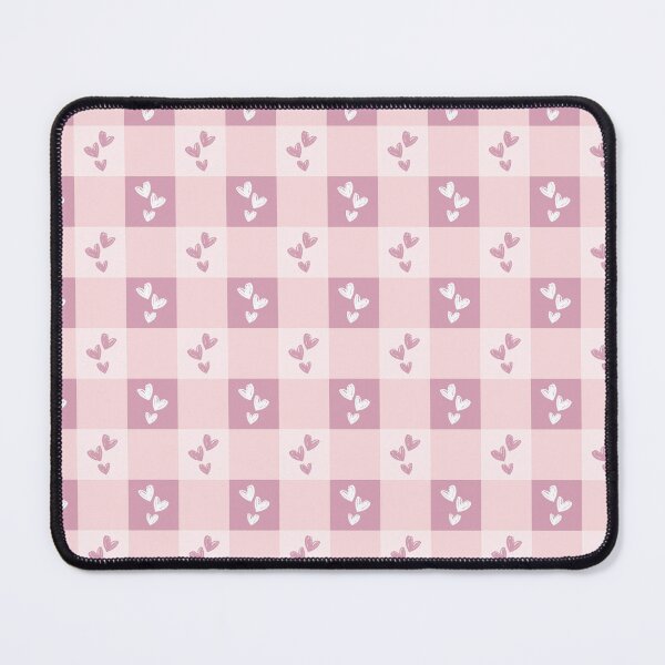 Item preview, Pink and Blush Gingham Heart Pattern designed and sold by PapuruDesigns.
