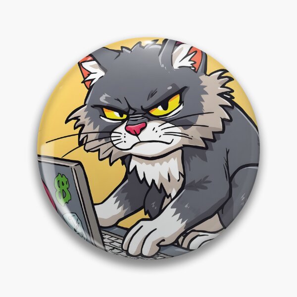 Artikelvorschau, Wütende Katze Cartoon entworfen und verkauft von ArtsyWishesShop.