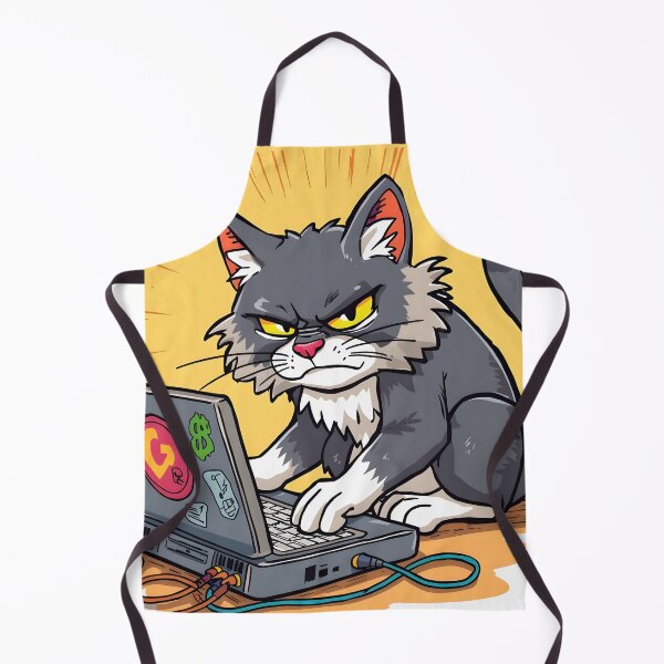 Item preview, Angry Cat Cartoon designed and sold by ArtsyWishesShop.