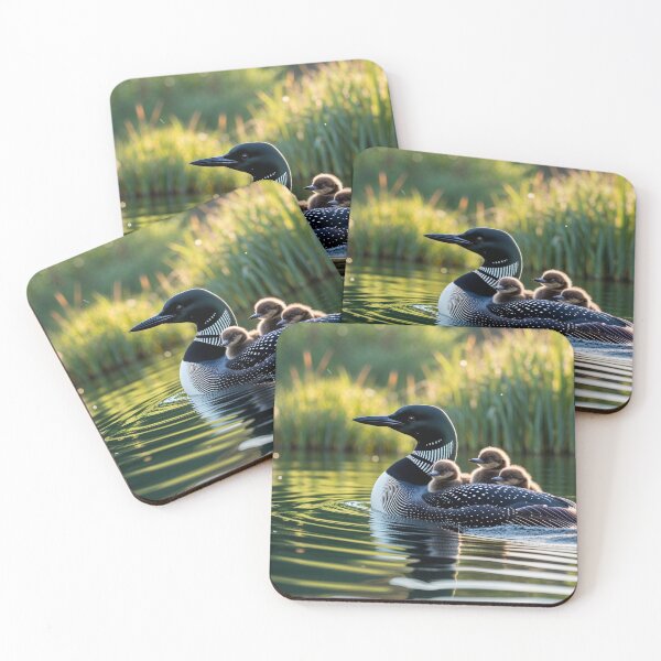 Item preview, Baby Loons Riding on the Back of the Mother Loon  designed and sold by My Beautiful Healing Art.