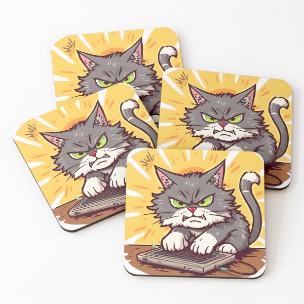 Item preview, Mad Coding Kitty designed and sold by ArtsyWishesShop.