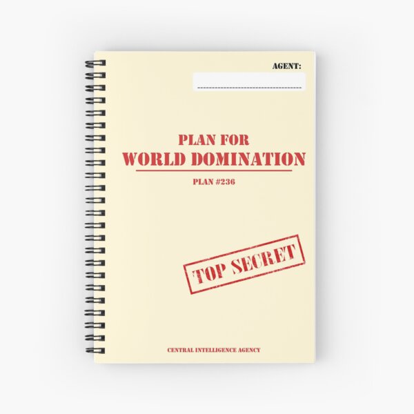 Vista previa del artículo con la obra «Plan para la Dominación Mundial», diseñado y vendido por munchgifts.