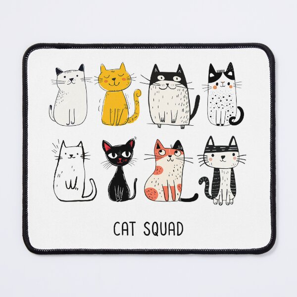 Item preview, Cat Squad – Cute Funny Cats Illustration designed and sold by cybersilverhand.