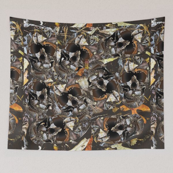 Item preview, Bones Chainsaw Camouflage Pattern Ground Floor  designed and sold by TyBrockDesigns.