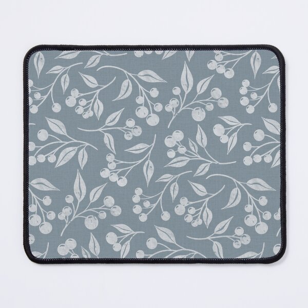 Item preview, Japandi Cherry Branch - Modern Textured Botanical Pattern in Dusty Blue designed and sold by chrisdembinski.