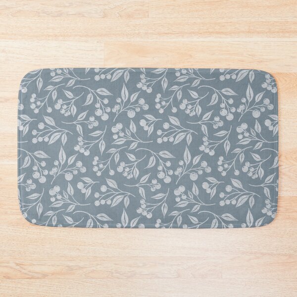 Item preview, Japandi Cherry Branch - Modern Textured Botanical Pattern in Dusty Blue designed and sold by chrisdembinski.