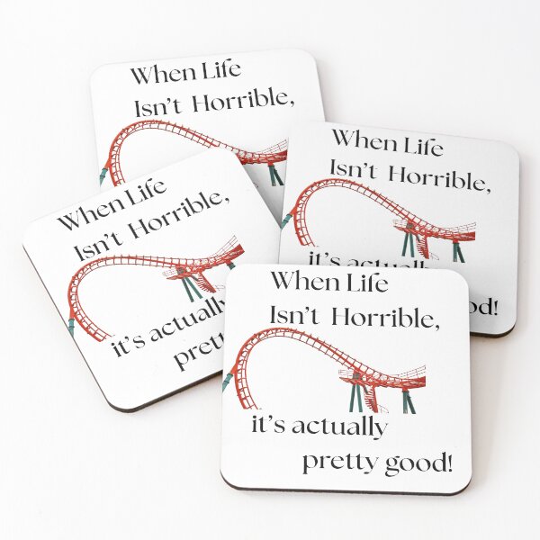 Item preview, When Life Isn’t Horrible Funny Optimistic Minimalist Quote  Design designed and sold by Estelle Printworks.