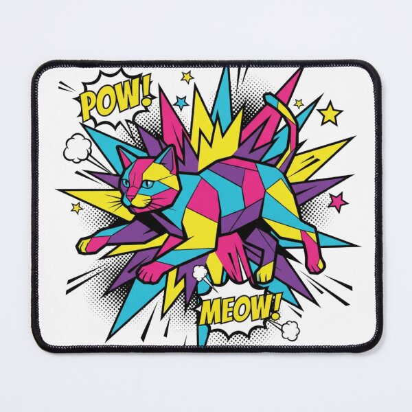 Item preview, Pop comic style exploding cat designed and sold by bsbd-action.