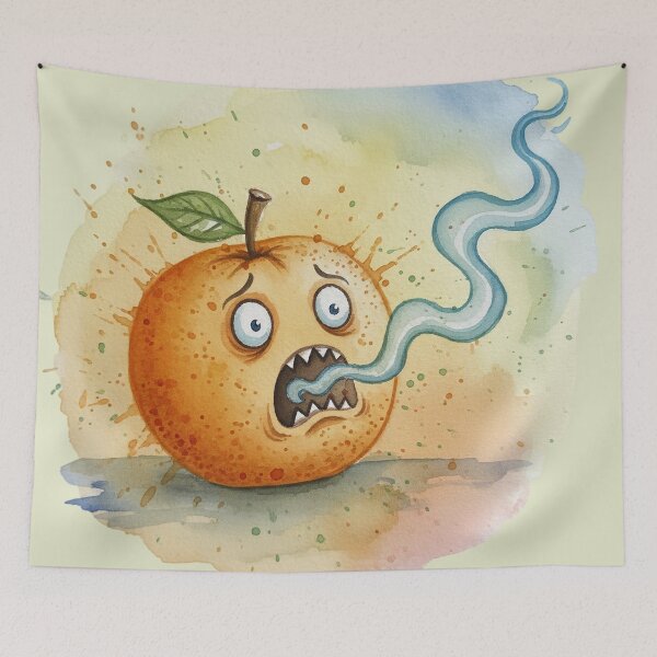 Item preview, Scared orange in watercolor designed and sold by Mandarinaut.