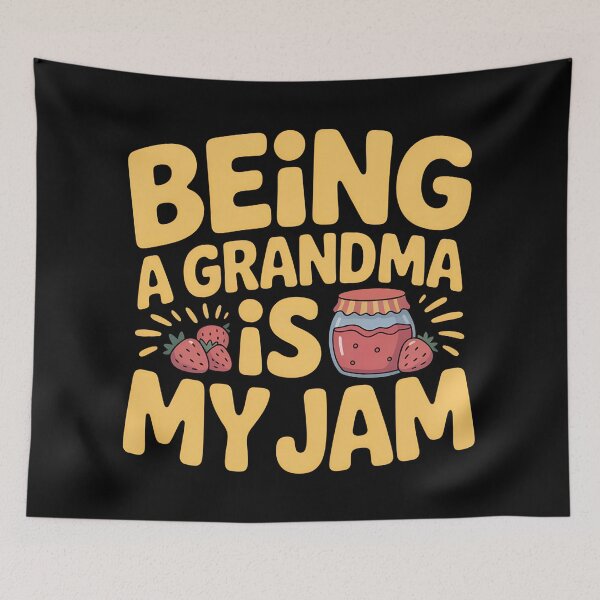 Item preview, Being a Grandma Is My Jam – Bold Text with Cute Jam Jar Illustration designed and sold by VividOrganica.