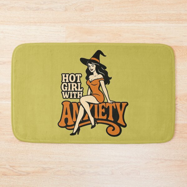 Item preview, Hot Girl With Anxiety Retro Witch Halloween designed and sold by Meandmyshop.