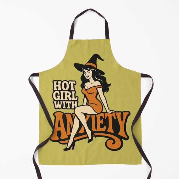 Item preview, Hot Girl With Anxiety Retro Witch Halloween designed and sold by Meandmyshop.