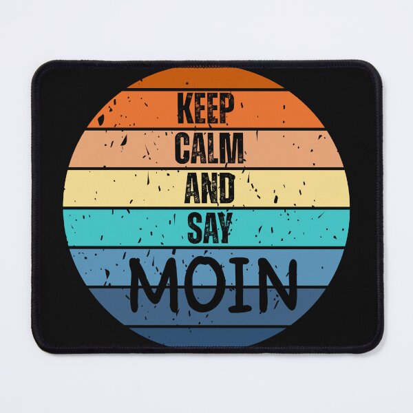 Item preview, Keep Calm and Say MOIN – Retro Sunset North German Design designed and sold by Fies-und-Fein.