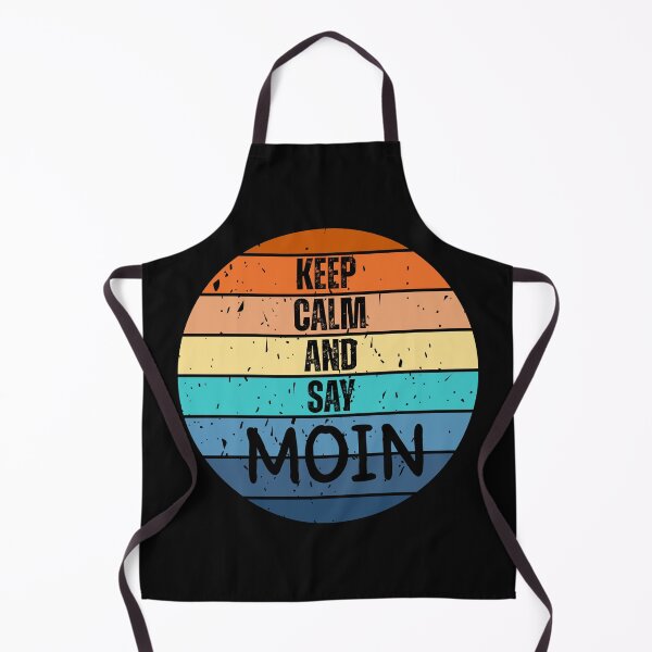 Item preview, Keep Calm and Say MOIN – Retro Sunset North German Design designed and sold by Fies-und-Fein.
