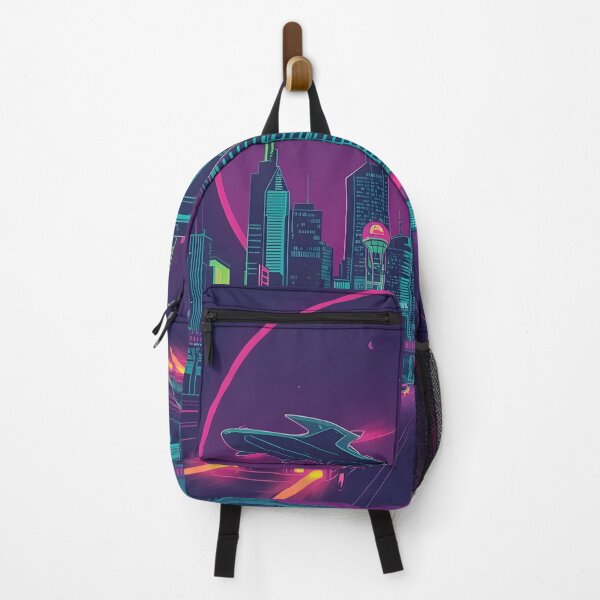 Item preview, Neon Cyberpunk Cityscape designed and sold by ArtsyWishesShop.