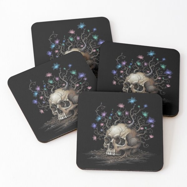 Item preview, Roots of the Forgotten – Skull & Nature Surreal Art Design designed and sold by Vrixat.